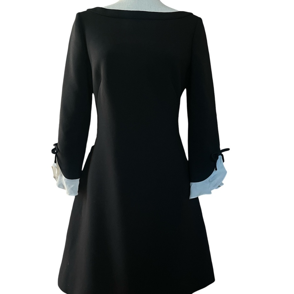 Kate Spade Black Dress with White Cuffs NWT